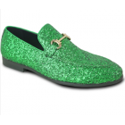 Emerald Green Sparkle Slip-on Tuxedo Shoes
